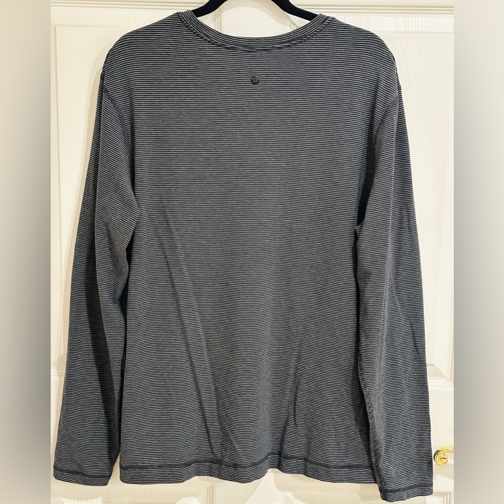 Lululemon Speed Long Sleeve Smallish Stripe Black Heathered Smooth Silver XL? - Picture 4 of 5